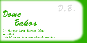 dome bakos business card