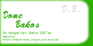 dome bakos business card
